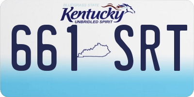 KY license plate 661SRT