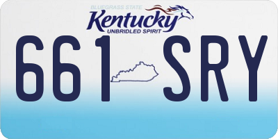 KY license plate 661SRY