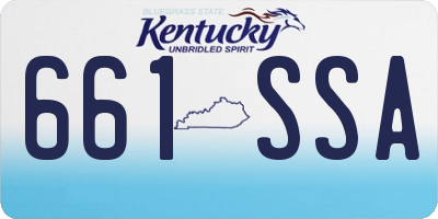 KY license plate 661SSA