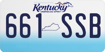 KY license plate 661SSB