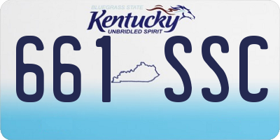 KY license plate 661SSC