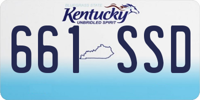 KY license plate 661SSD