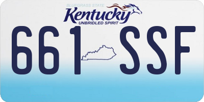 KY license plate 661SSF