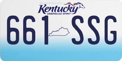 KY license plate 661SSG