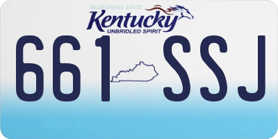 KY license plate 661SSJ