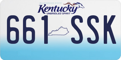 KY license plate 661SSK