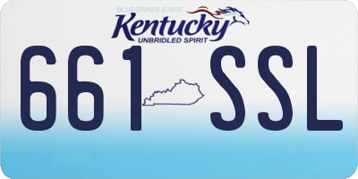 KY license plate 661SSL