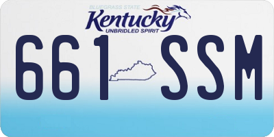 KY license plate 661SSM