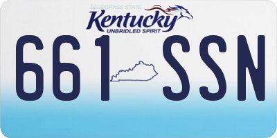 KY license plate 661SSN