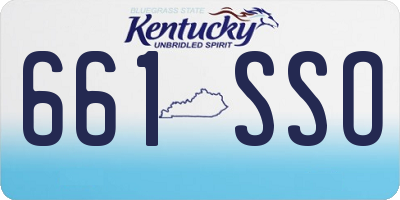 KY license plate 661SSO