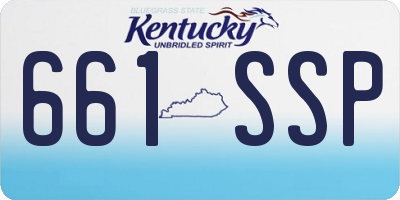 KY license plate 661SSP