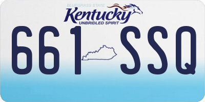 KY license plate 661SSQ