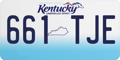 KY license plate 661TJE