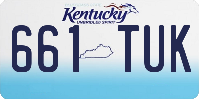 KY license plate 661TUK