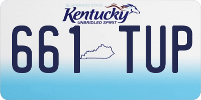 KY license plate 661TUP