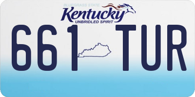 KY license plate 661TUR