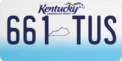 KY license plate 661TUS