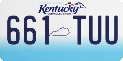 KY license plate 661TUU