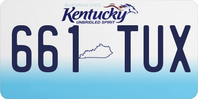KY license plate 661TUX