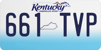 KY license plate 661TVP