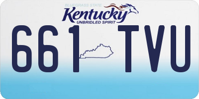 KY license plate 661TVU