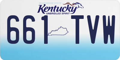 KY license plate 661TVW