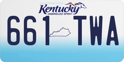 KY license plate 661TWA
