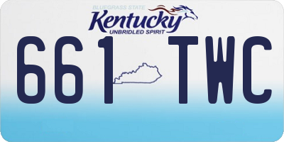 KY license plate 661TWC