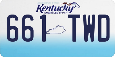 KY license plate 661TWD