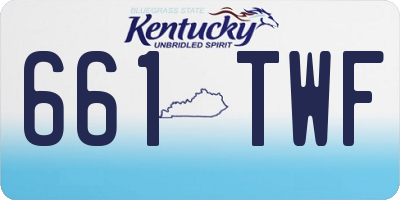 KY license plate 661TWF