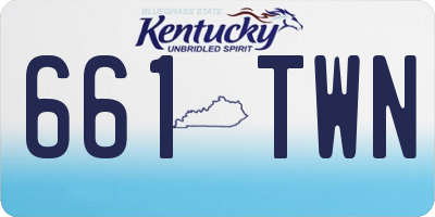 KY license plate 661TWN