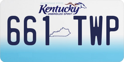 KY license plate 661TWP