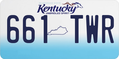 KY license plate 661TWR