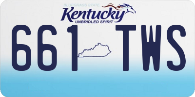 KY license plate 661TWS