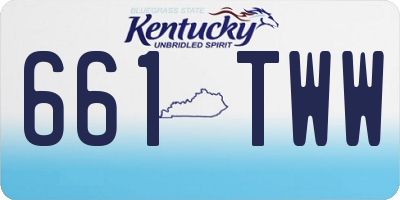 KY license plate 661TWW