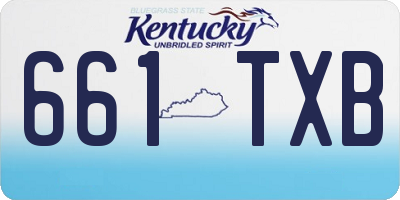 KY license plate 661TXB