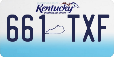 KY license plate 661TXF