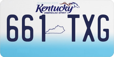 KY license plate 661TXG