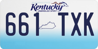 KY license plate 661TXK