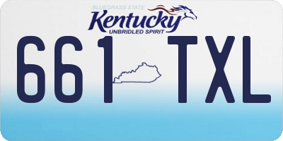 KY license plate 661TXL