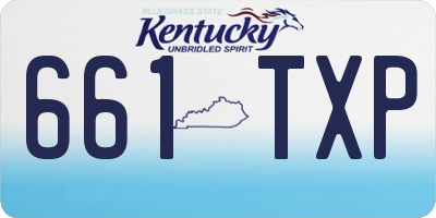 KY license plate 661TXP