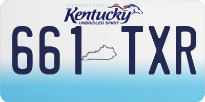 KY license plate 661TXR