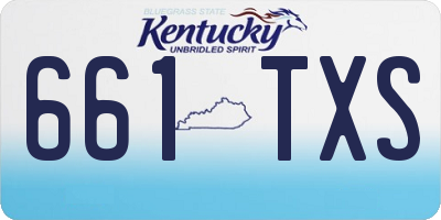KY license plate 661TXS