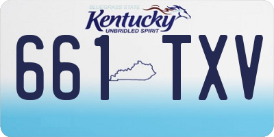 KY license plate 661TXV