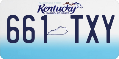 KY license plate 661TXY