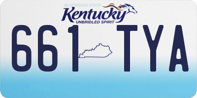 KY license plate 661TYA