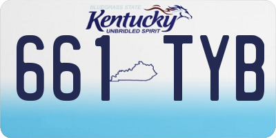 KY license plate 661TYB