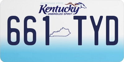 KY license plate 661TYD