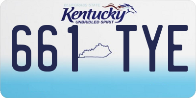 KY license plate 661TYE
