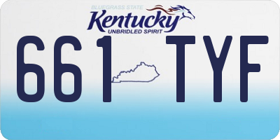 KY license plate 661TYF